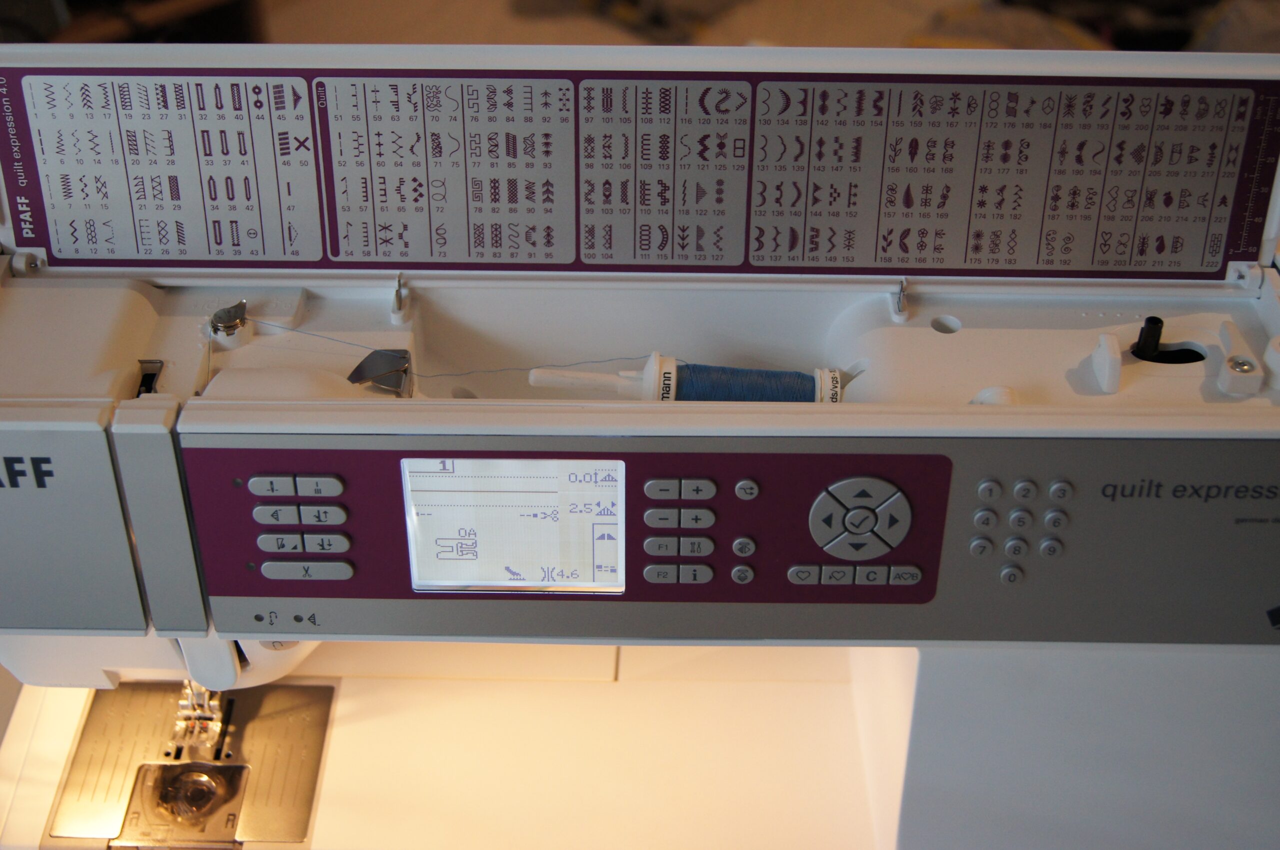 Stichauswahl der Pfaff Quilt Expression