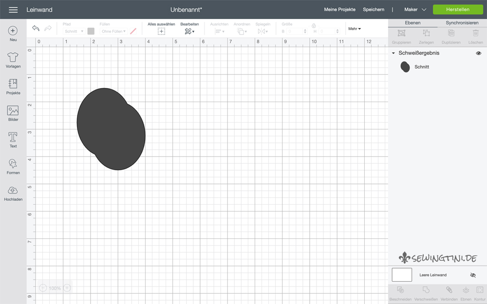 Verschweißen in Cricut Design Space - Weld